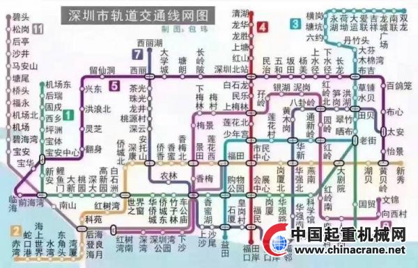 深圳轨道交通线路网络图出炉 多条线路2020年建成通车